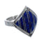 Sterling Silver Jewelry Lapis Ring Size 5-1/4 AX92422